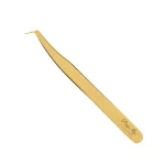 Złota pęseta do rzęs VOLUME Swan Slim #6 Nano